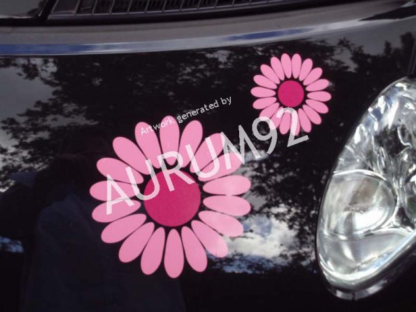 Daisy Car Sticker Choose Your Own Colours