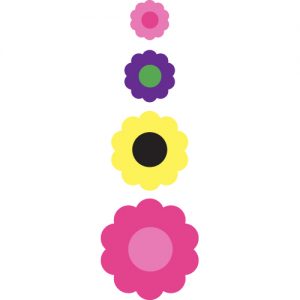 Multi Colour Daisy Flower Stickers 90+