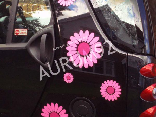Daisy Car Sticker Choose Your Own Colours - Image 3