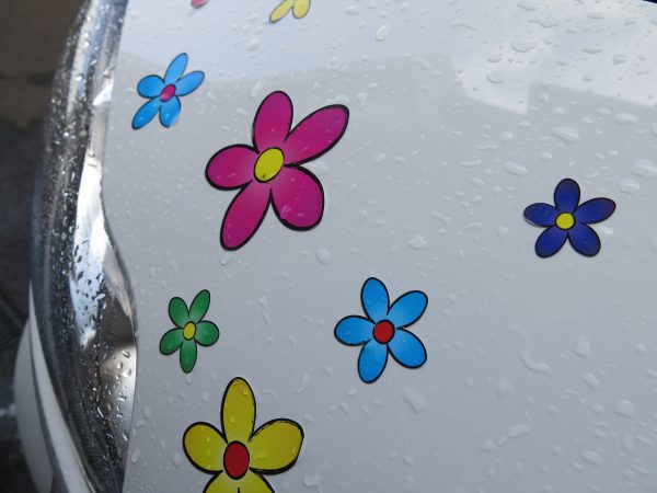 Multi Coloured Funky Daisy Car Stickers - Image 2