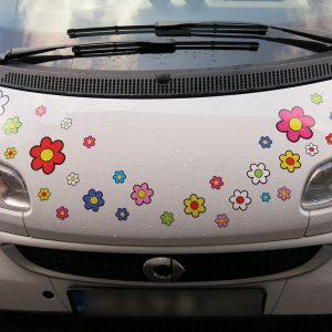 Flippige Blumenaufkleber fürs Auto - 30 Stück