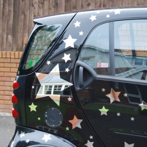 Mirrored / Chrome Star Stickers - Large Pack 170+ Stars