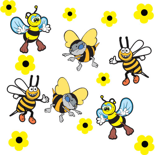 Bumble Bee Car Stickers Small Pack 14 stickers