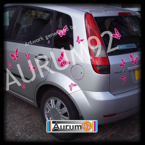 Pink Butterfly Stickers PRINTED Car decals
