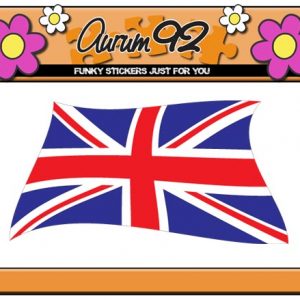 Swirly Union Jack Car Sticker