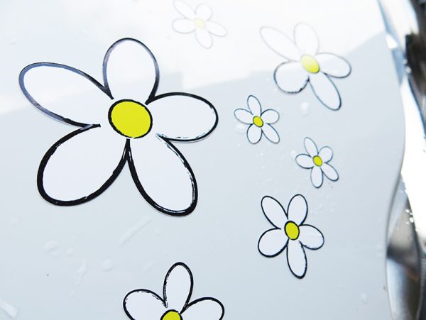 White Daisy Stickers x30