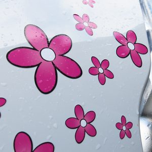 Pink Daisy Stickers - Internal or External
