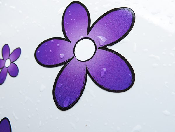 Lila Blumen Gänseblümchen Aufkleber