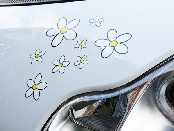 White Daisy Stickers x30 - Image 2