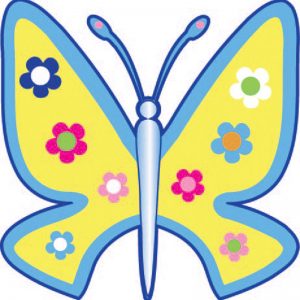 Yellow Printed Butterfly Stickers Car Sticker, Kitchen,