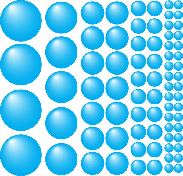 Bubble Car Stickers Graphics - Light Blue Cyan Medium Pack - Image 3